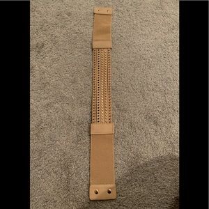 Beige Belt - silver and gold accents.